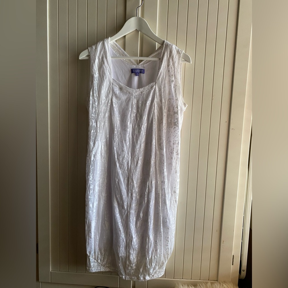 Vivienne Tam white cotton layered dress
